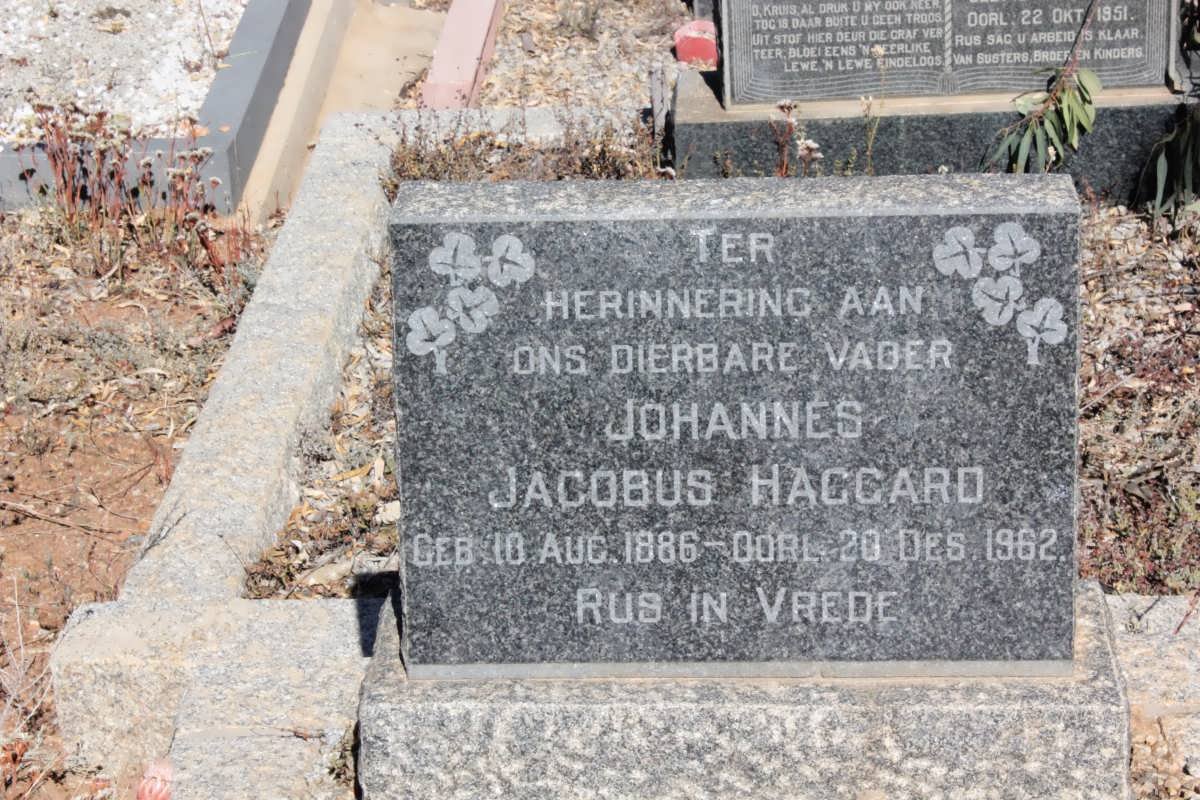 HAGGARD Johannes Jacobus 1886-1962