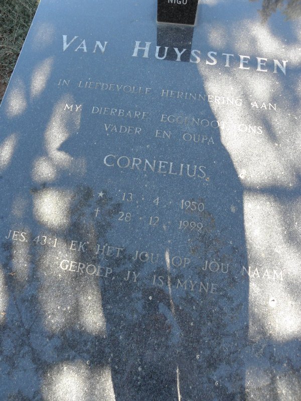 HUYSSTEEN Cornelius, van 1950-1999