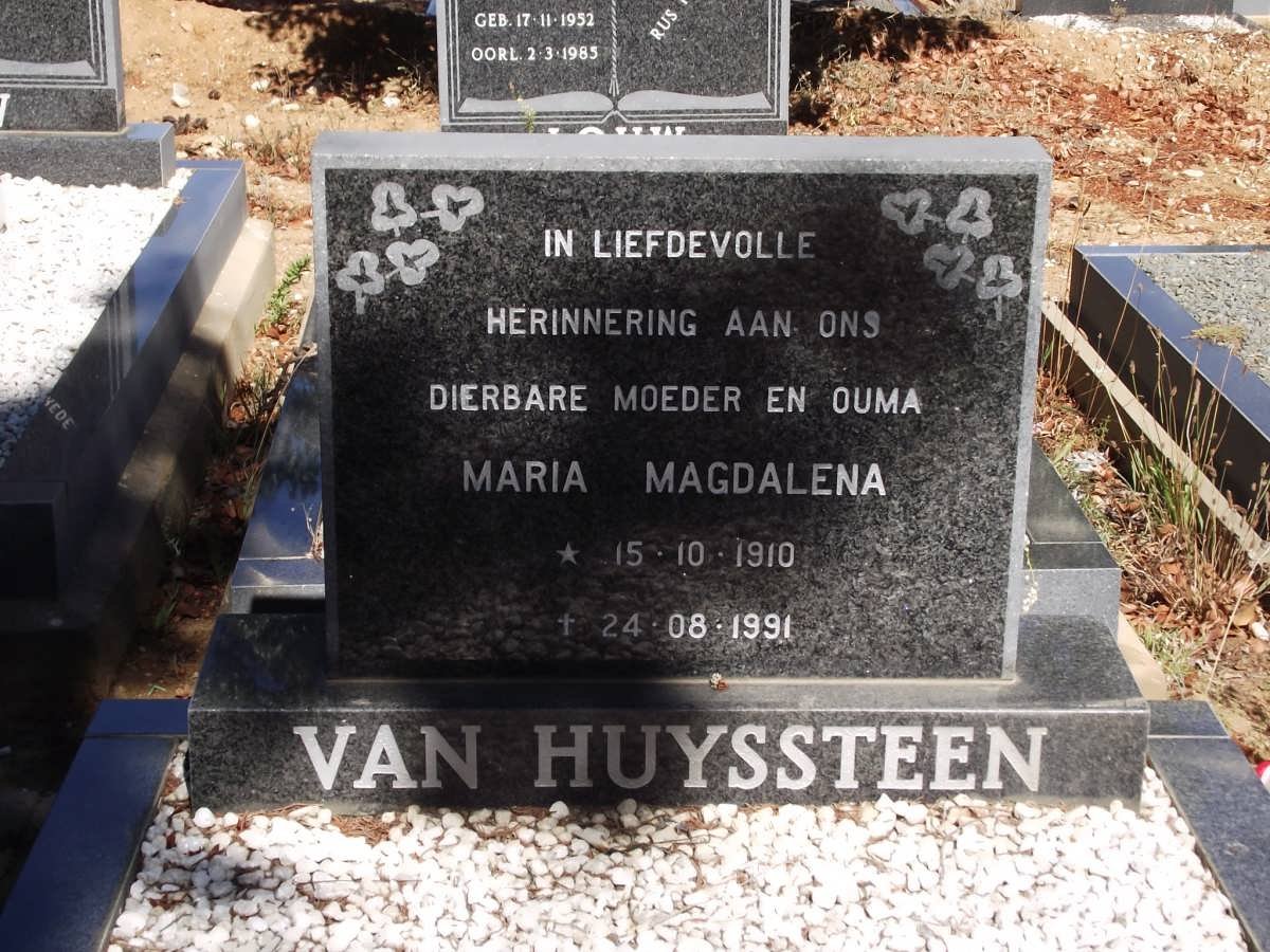 HUYSSTEEN Maria Magdalena, van 1910-1991