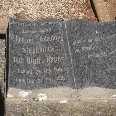 HEYNS Theunis Johannes Stephanus van Wyk 1866-1951