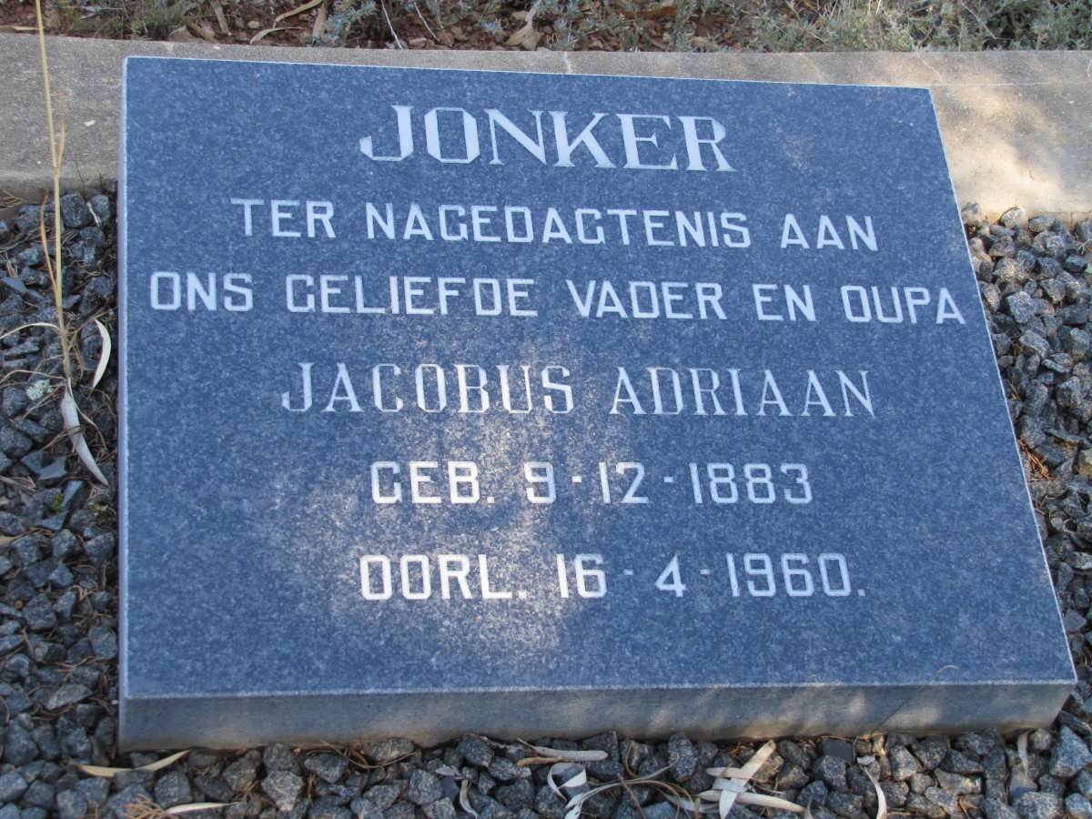 JONKER Jacobus Adriaan 1883-1960