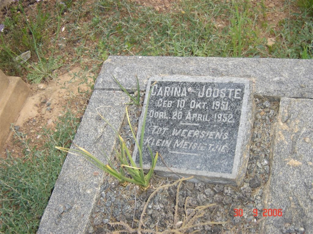 JOOSTE Carina 1951-1952