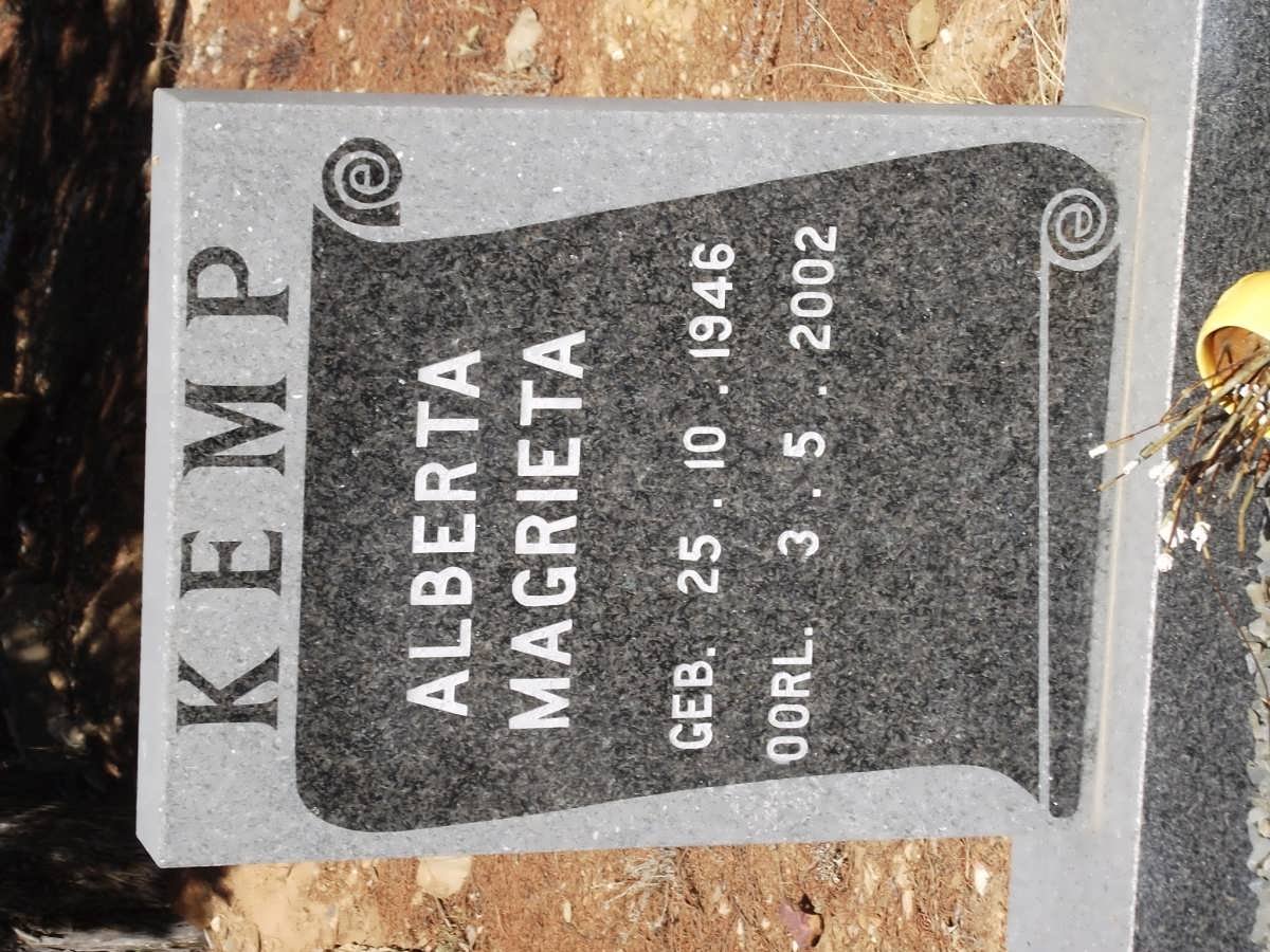 KEMP Alberta Magrieta 1946-2002