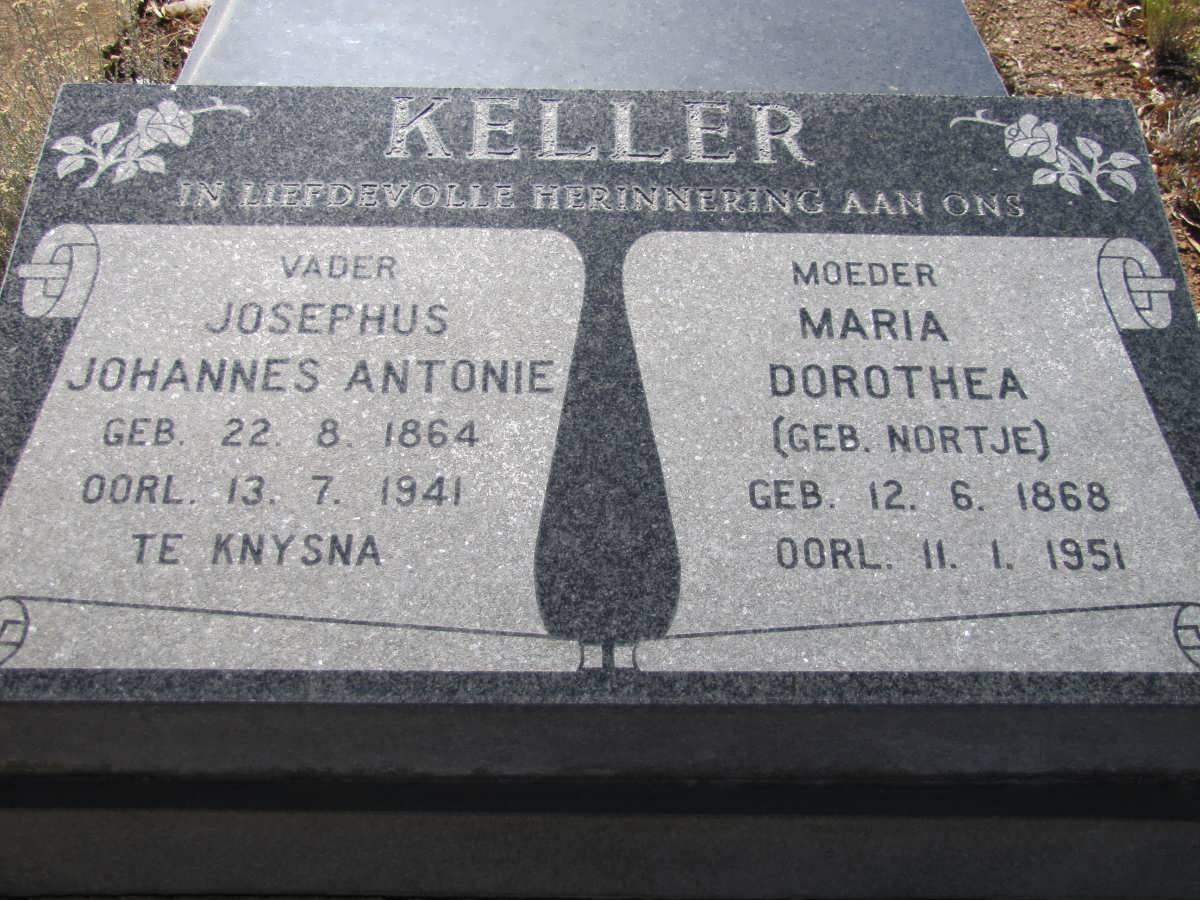 KELLER Josephus Johannes Antonie 1864-1941 &amp; Maria Dorothea NORTJE 1868-1951