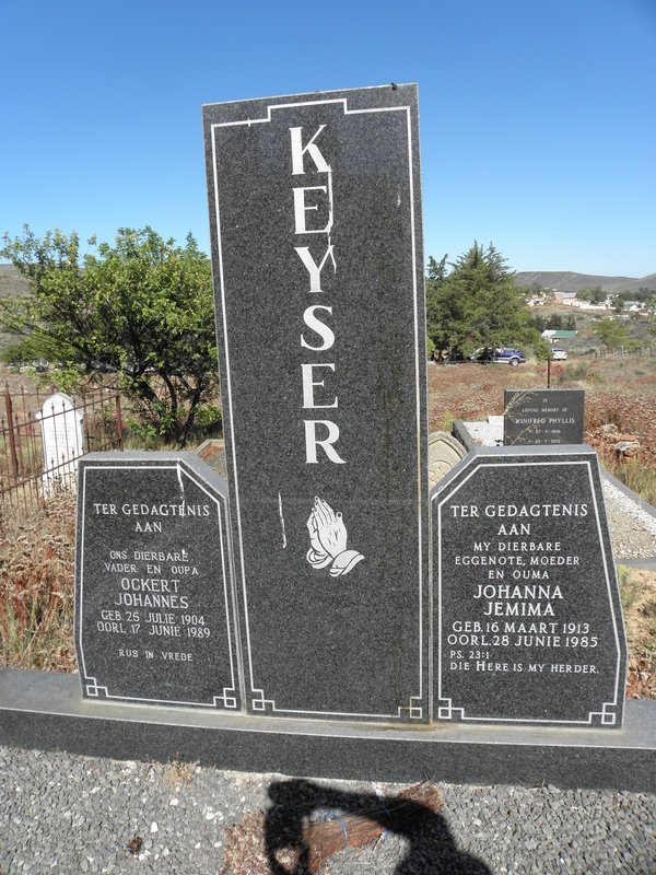 KEYSER Ockert Johannes 1904-1989 &amp; Johanna Jemima 1913-1985