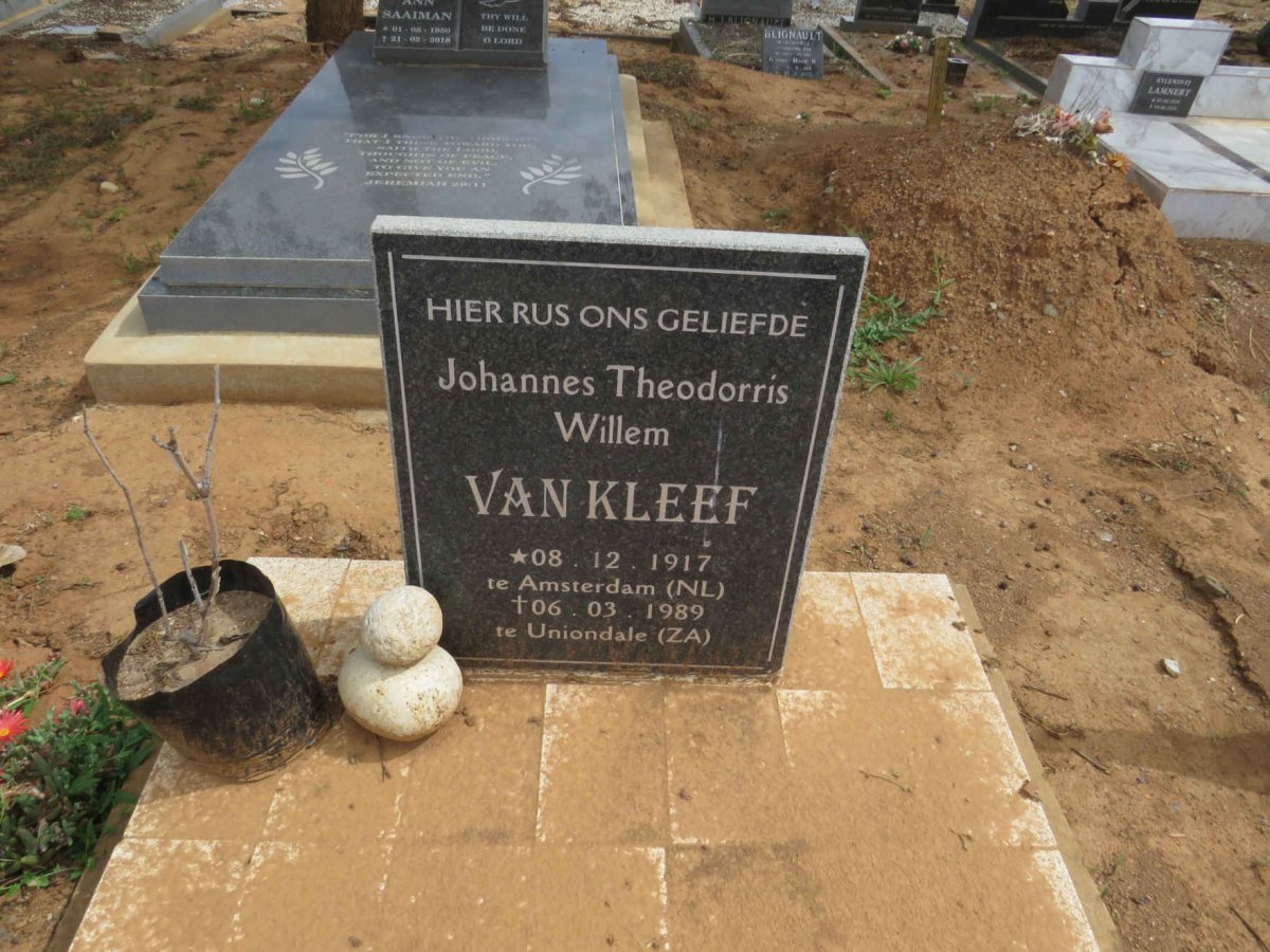 KLEEF Johannes Theodorris Willem, van 1917-1989