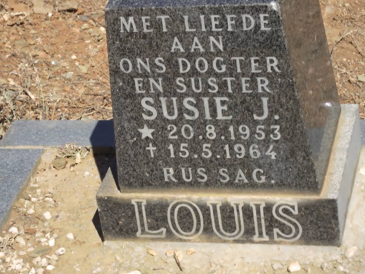 LOUIS Susie J. 1953-1964
