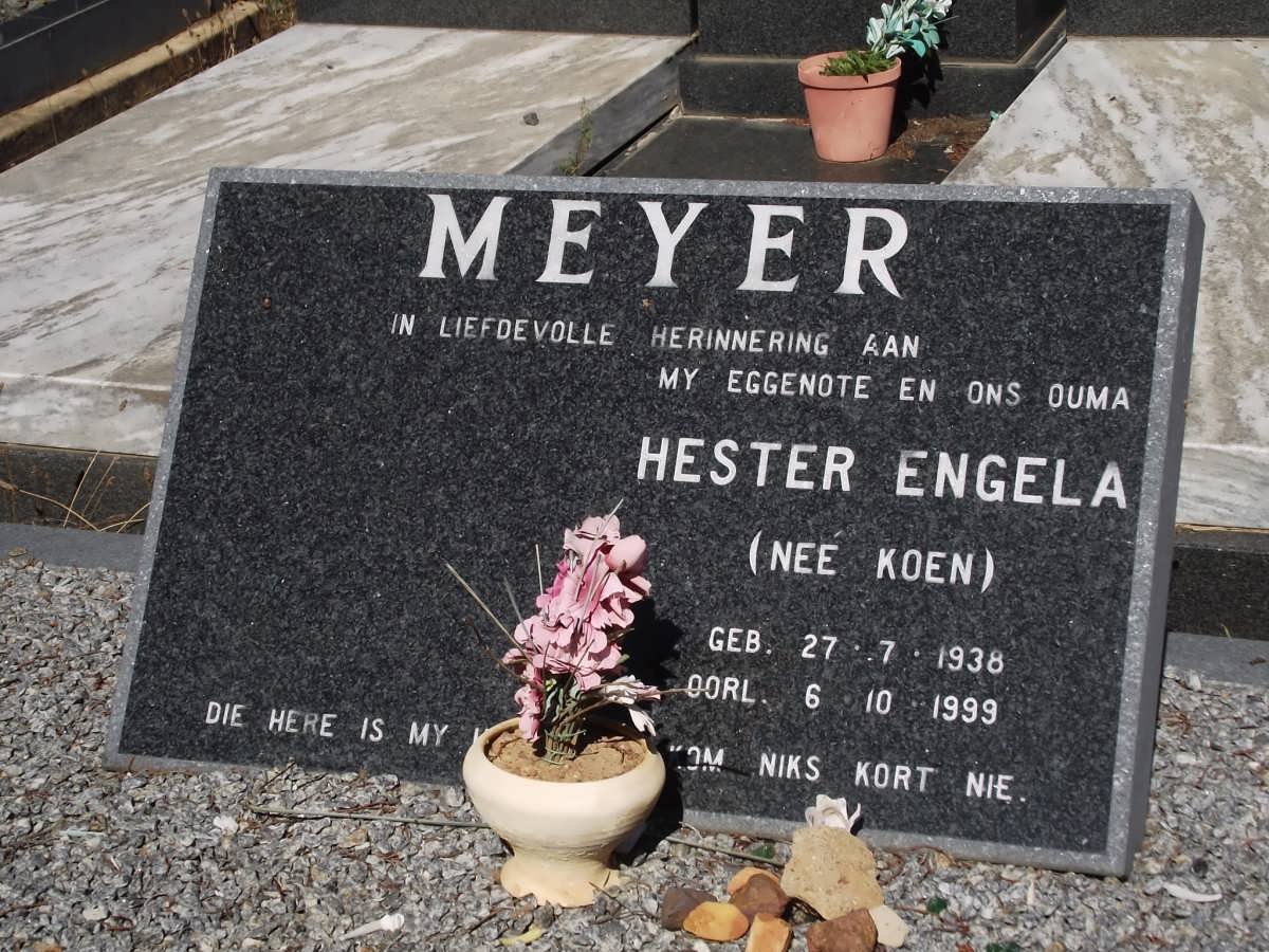 MEYER Hester Engela nee KOEN 1938-1999