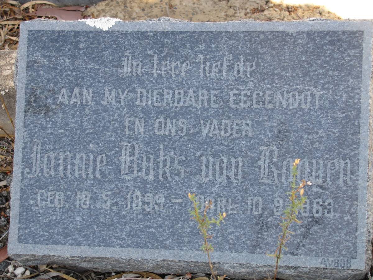 ROOYEN Jannie Buks, van 1899-1963