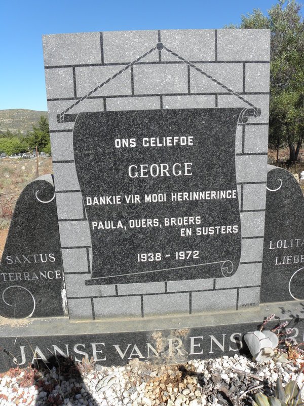 RENSBURG George, Janse van 1938-1972