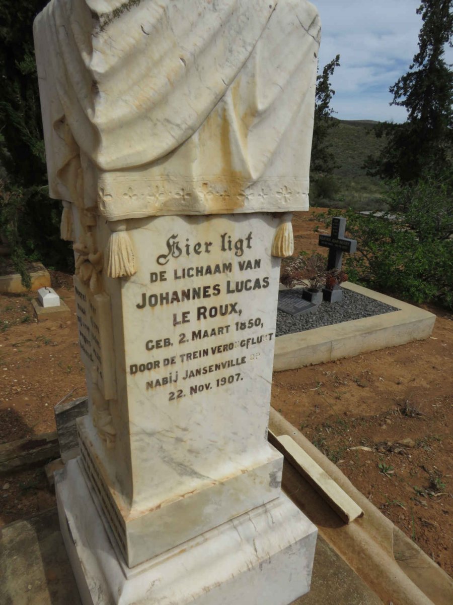 ROUX Johannes Lucas, le 1850-1907 :: LE ROUX Antonie 1886-1897 :: LE ROUX Gabriel 1902-1903