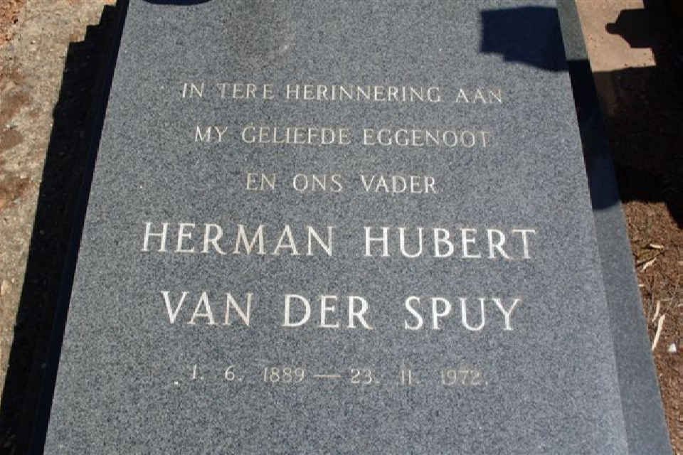SPUY Herman Hubert, van der 1889-1972