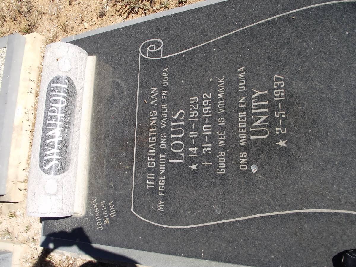 SWANEPOEL Louis 1929-1992 &amp; Unity 1937-