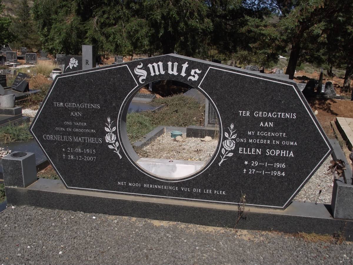 SMUTS Cornelius Mattheus 1915-2007 &amp; Ellen Sophia 1916-1984
