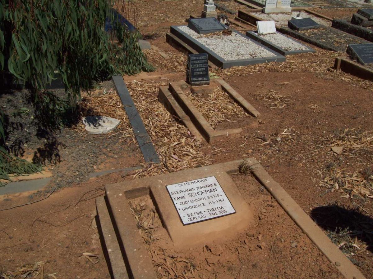 SCHOEMAN Stephanus Johannes 1894-1961