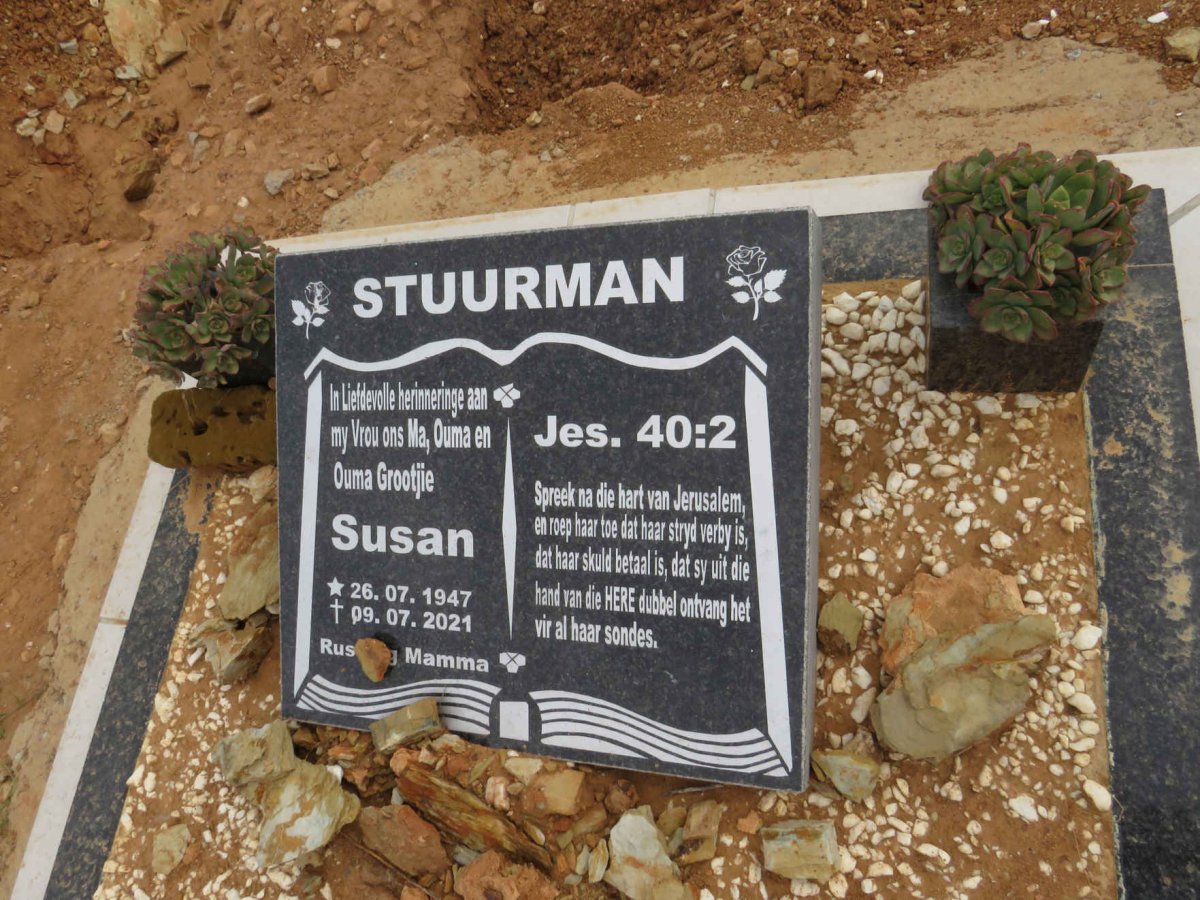 STUURMAN Susan 1947-2021