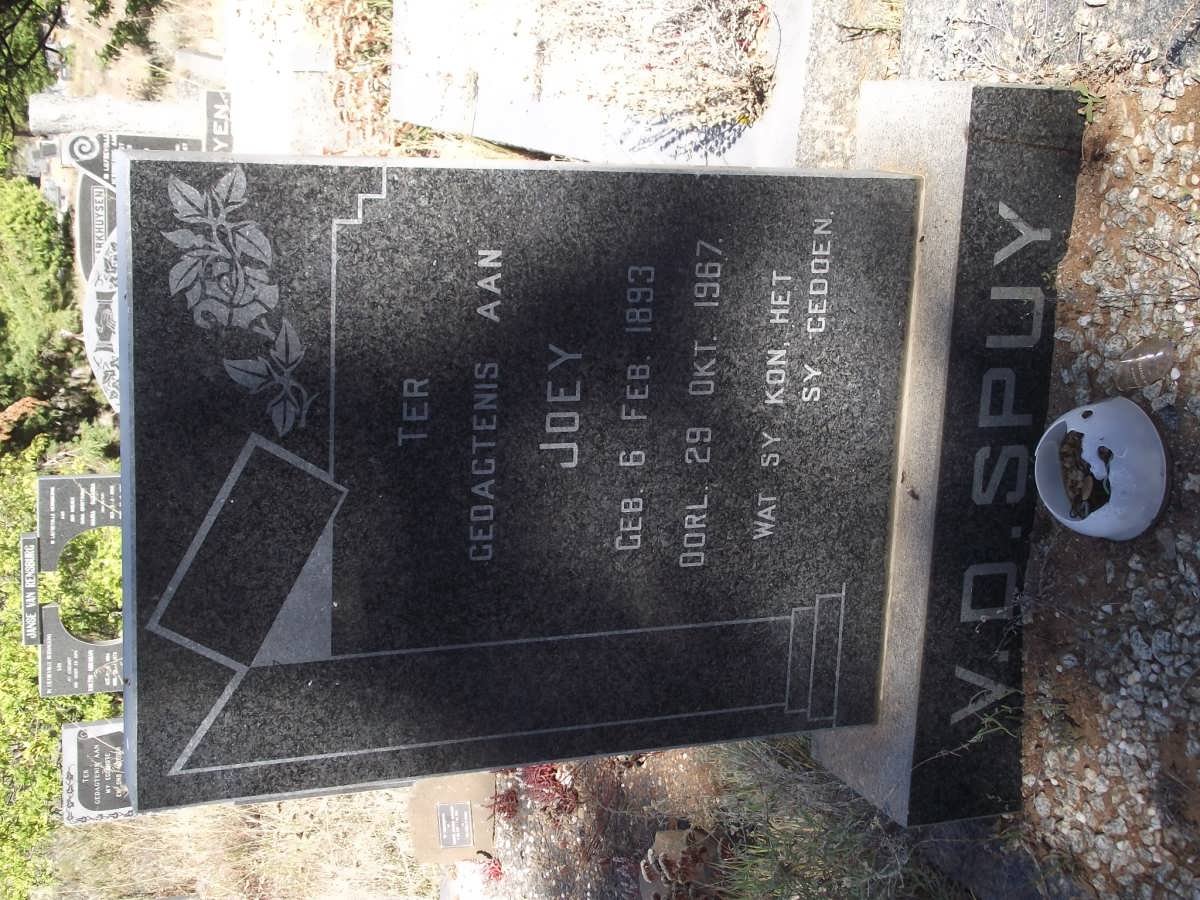 SPUY Joey, v.d. 1893-1967