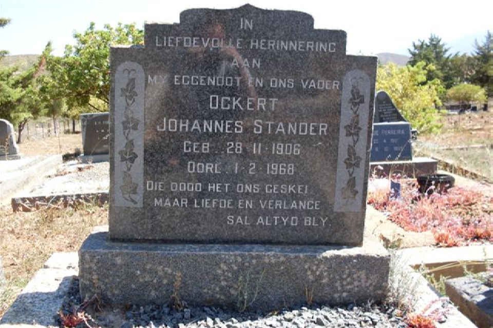 STANDER Ockert Johannes 1906-1968