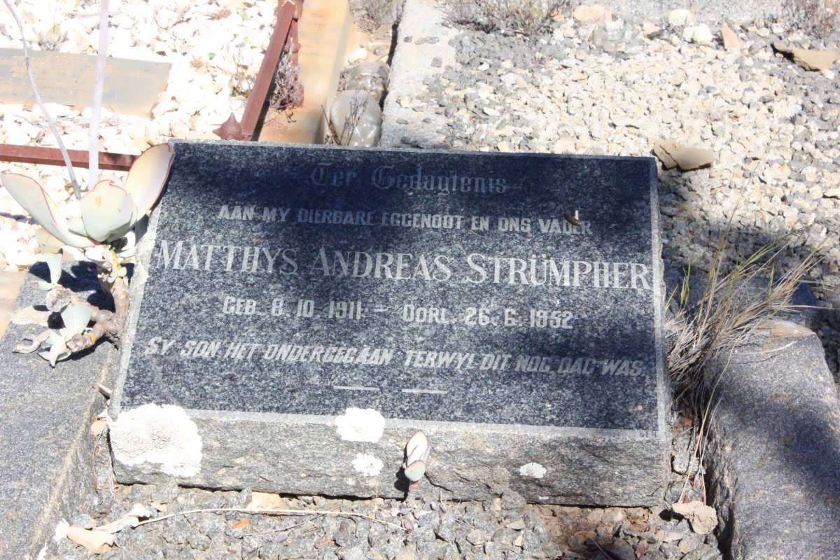 STRUMPHER Matthys Andreas 1911-1952