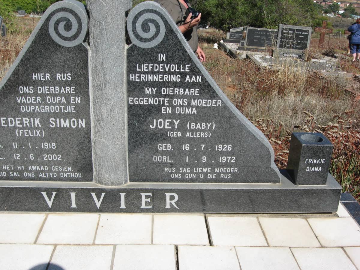 VIVIER Frederik Simon 1918-2002 &amp; Joey ALLERS 1926-1972