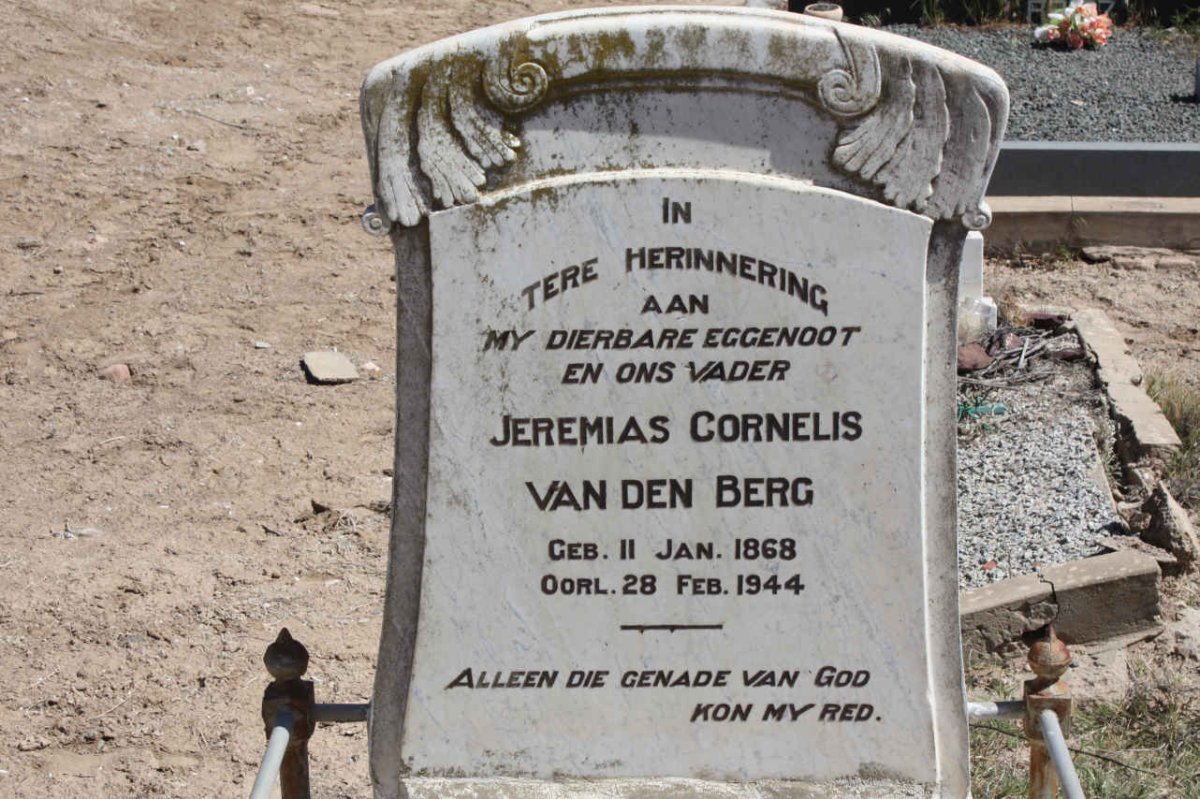 BERG Jeremias Cornelis, van den 1868-1944