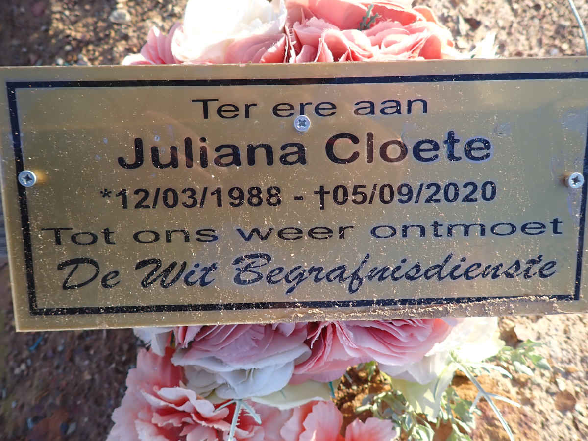 CLOETE Juliana 1988-2020