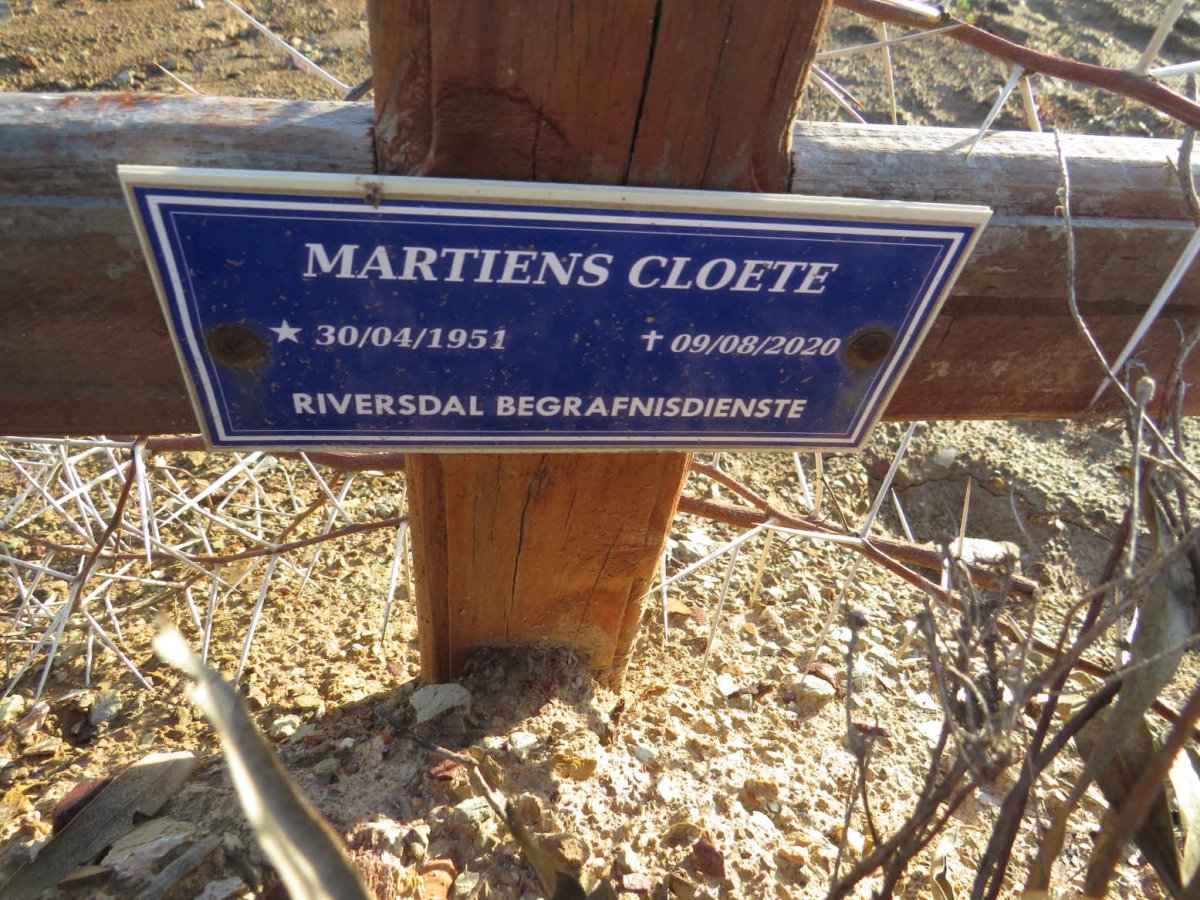 CLOETE Martiens 1951-2020