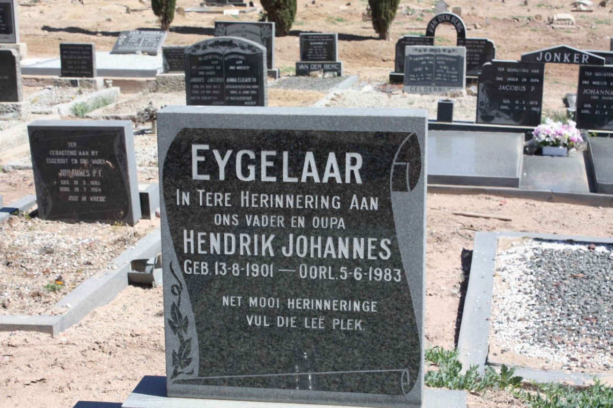 EYGELAAR Hendrik Johannes 1901-1983