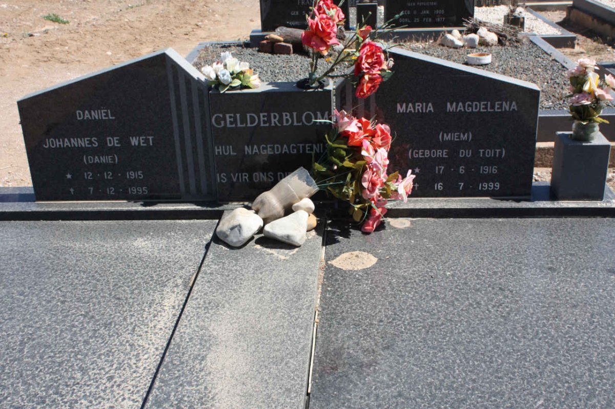 GELDERBLOM Daniel Johannes de Wet 1915-1995 &amp; Maria Magdalena DU TOIT 1916-1999