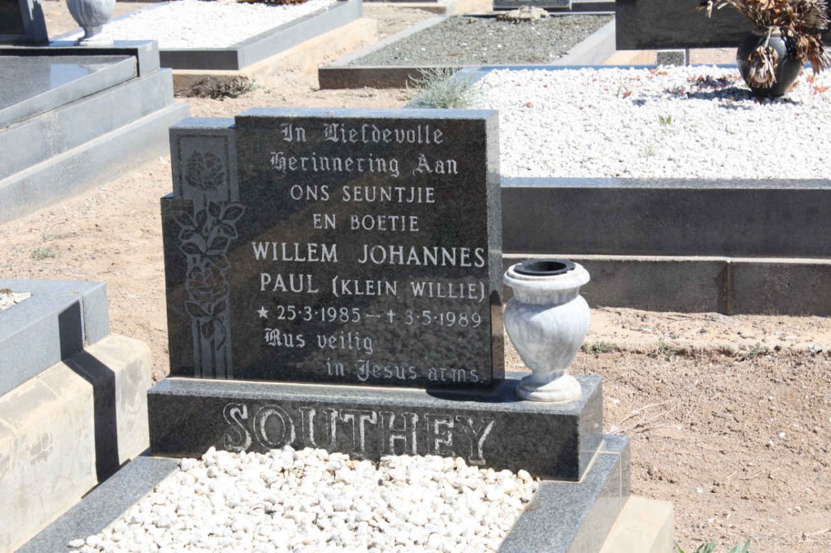 SOUTHEY Willem Johannes Paul 1985-1989