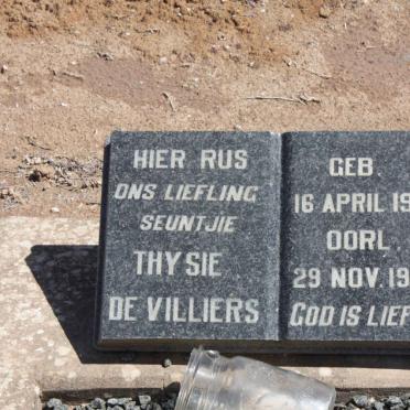 VILLIERS Thysie, de 1941-1941