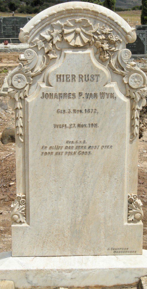 WYK Johannes P., van 1872-1911
