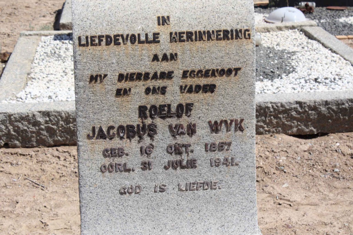 WYK Roelof Jacobus, van 1857-1941