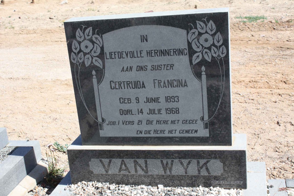 WYK Gertruida Francina, van 1893-1968