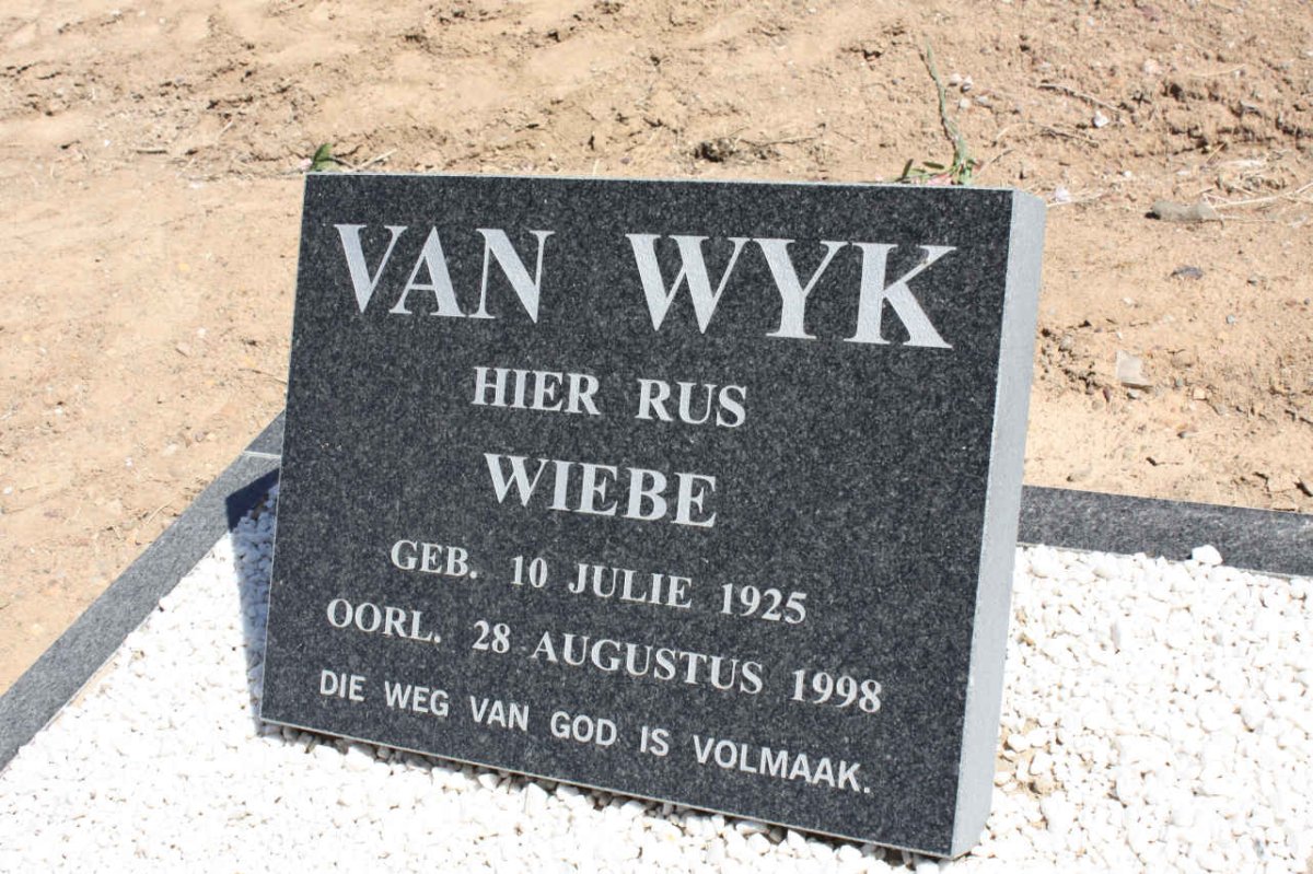 WYK Wiebe, van 1925-1998