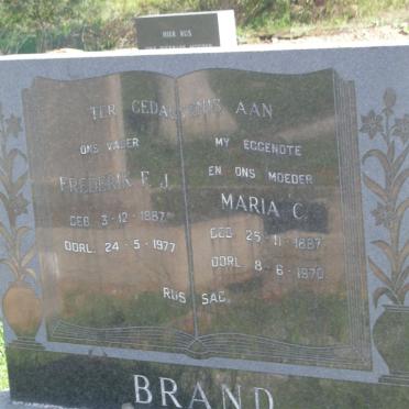 BRAND Frederik F.J. 1887-1977 &amp; Maria C. 1887-1970