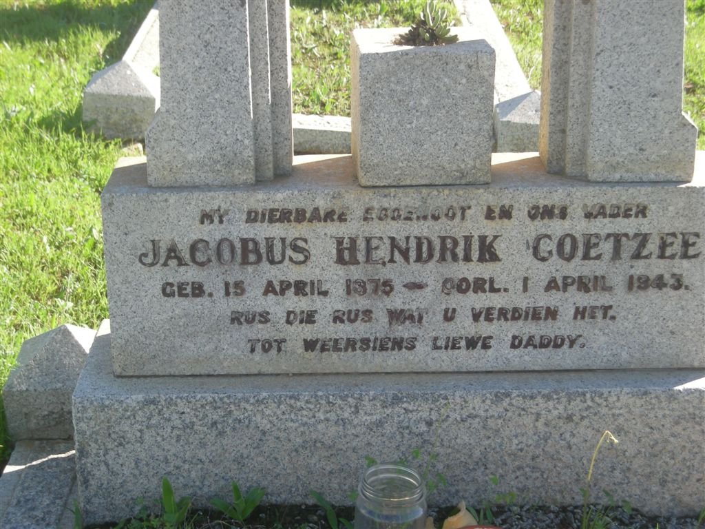 COETZEE Jacobus Hendrik 1875-1943