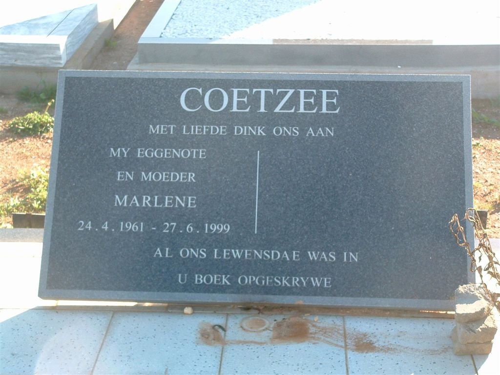 COETZEE Marlene 1961-1999