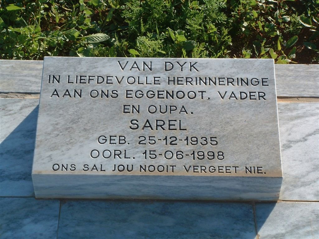 DYK Sarel, van 1935-1998