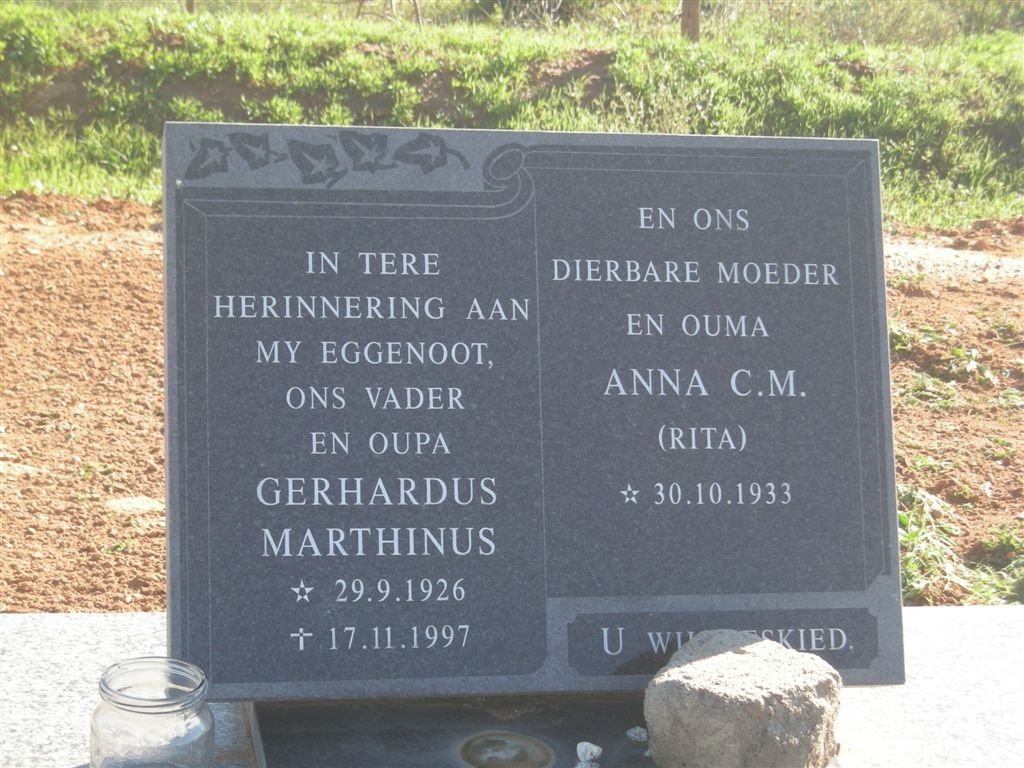 MOSTERT Gerhardus Marthinus 1926-1997_2