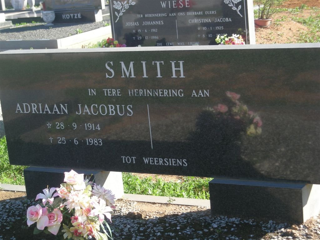 SMITH Adriaan Jacobus 1914-1983