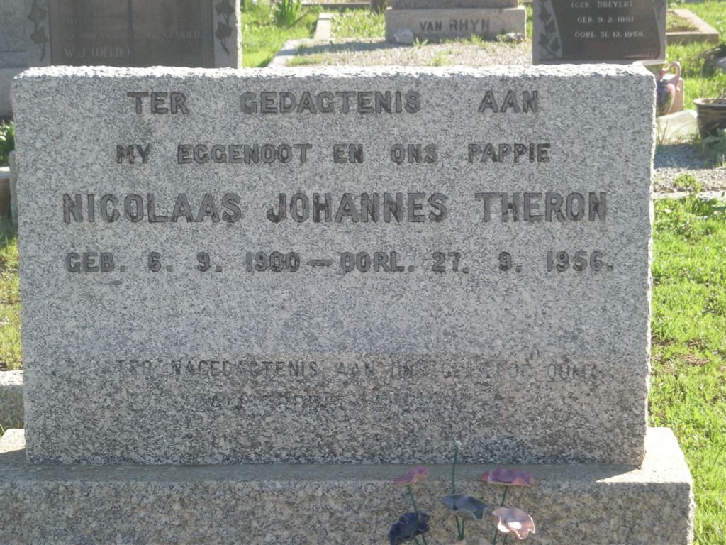 THERON Nicolaas Johannes 1900-1956