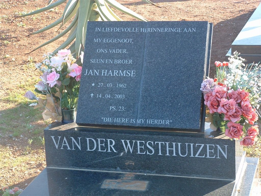 WESTHUIZEN Jan Harmse, van der 1962-2003