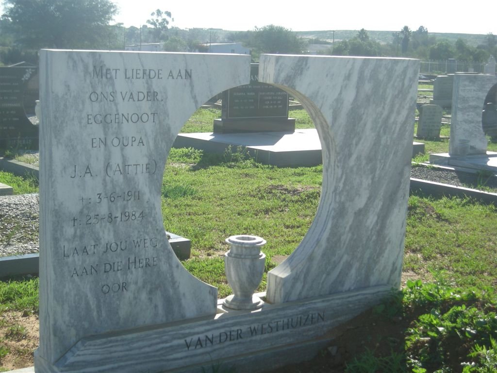 WESTHUZEN J.A., van der 1911-1984