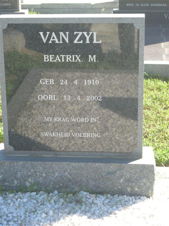 ZYL Beatrix M., van 1910-2002