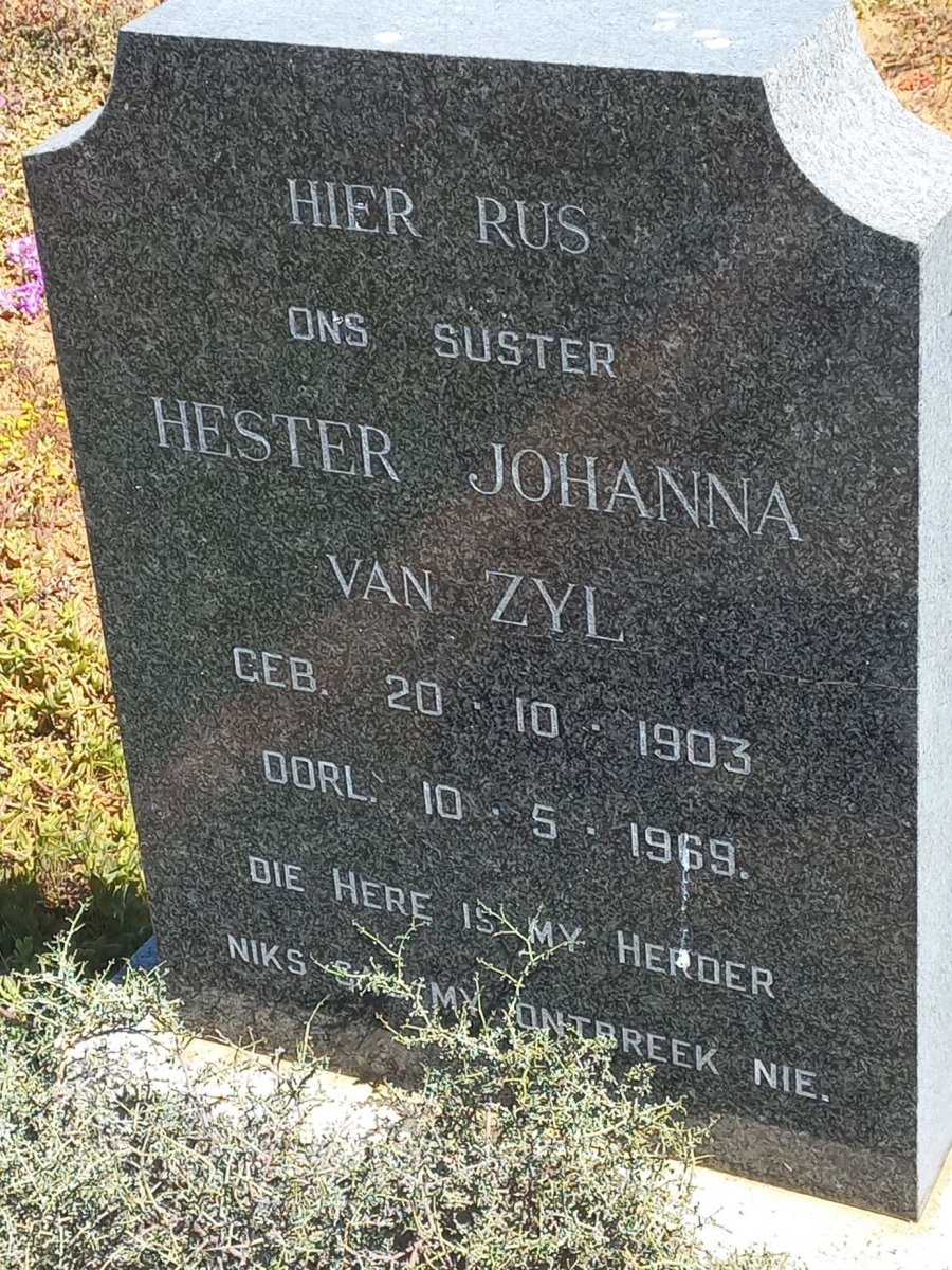 ZYL Hester Johanna, van 1903-1969