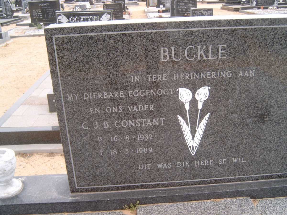 BUCKLE C.J.B. Constant 1932-1989