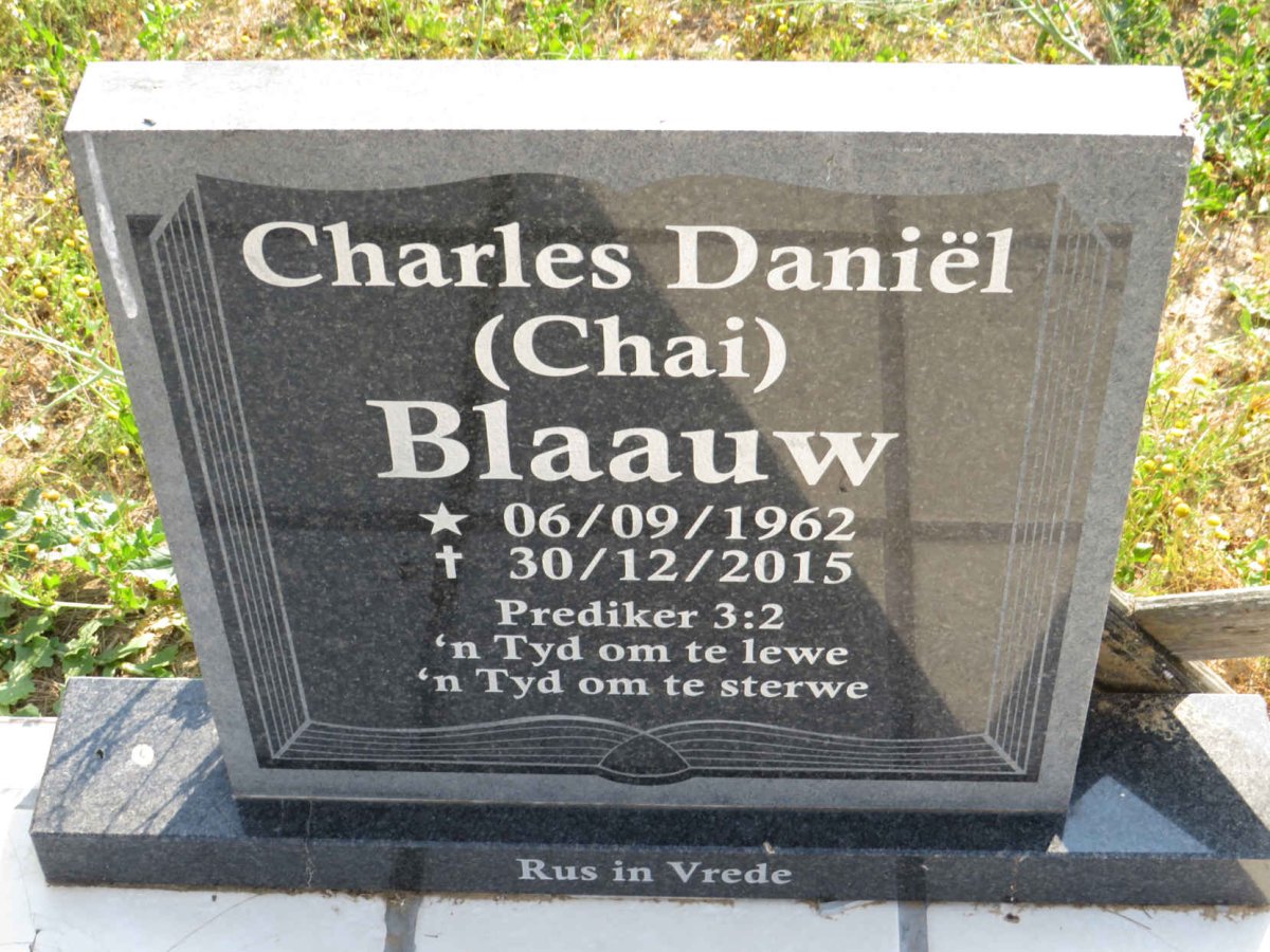 BLAAUW Charles Daniel 1962-2015