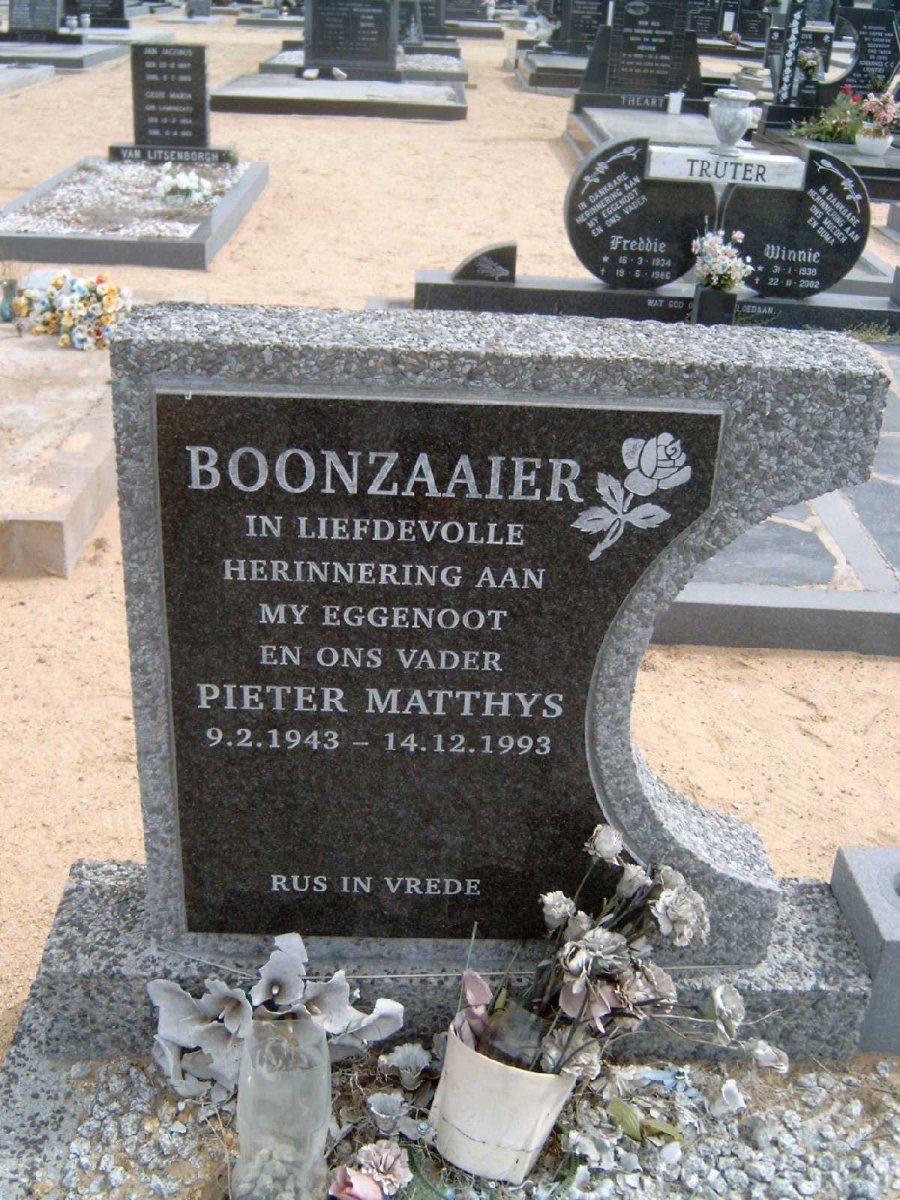 BOONZAAIER Pieter Matthys 1943-1993