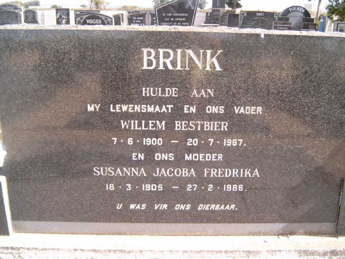 BRINK Willem Bestbier 1900-1967 &amp; Susanna Jacoba Fredrika 1905-1986